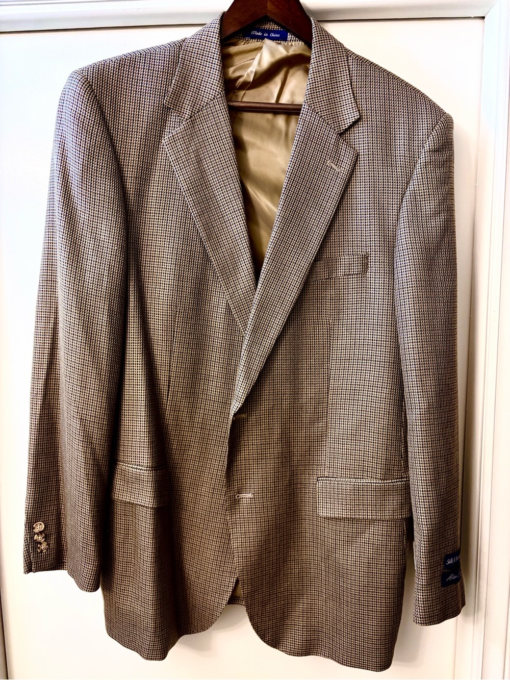 🔥 NWT Alan Flusser Premium Silk/Wool Blazer - 44 Long 🔥